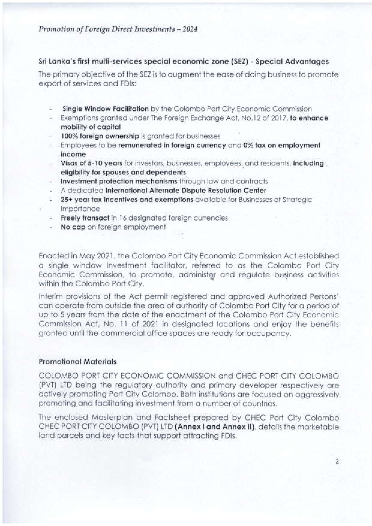 TN 38 - Investment opportunities in Sri Lanka - The Port City Colombo page-0003